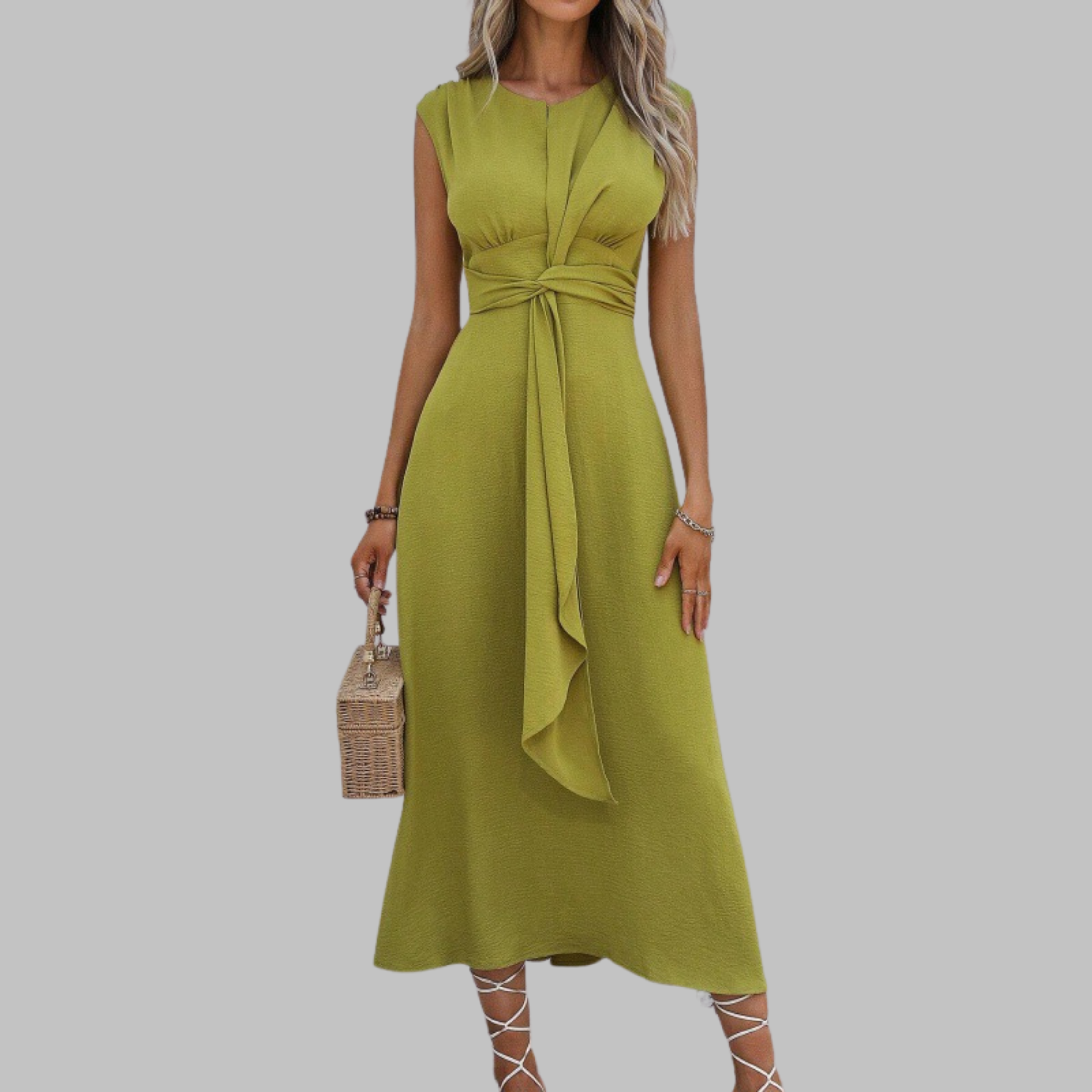 Liora | Elegant Tailliertes Midikleid – Fließend & Ideal für Sommeranlässe 1