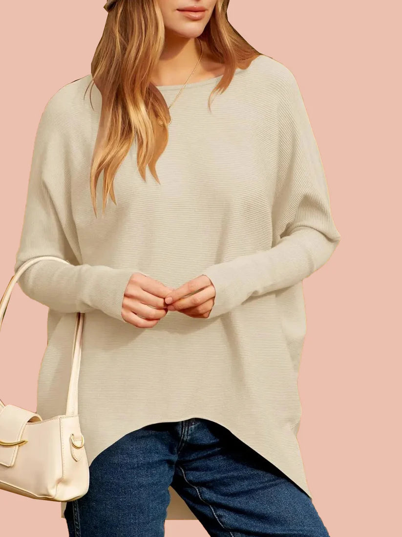 Liora | Leichter, Weicher &amp; Übergroßer Rippstrickpullover 0