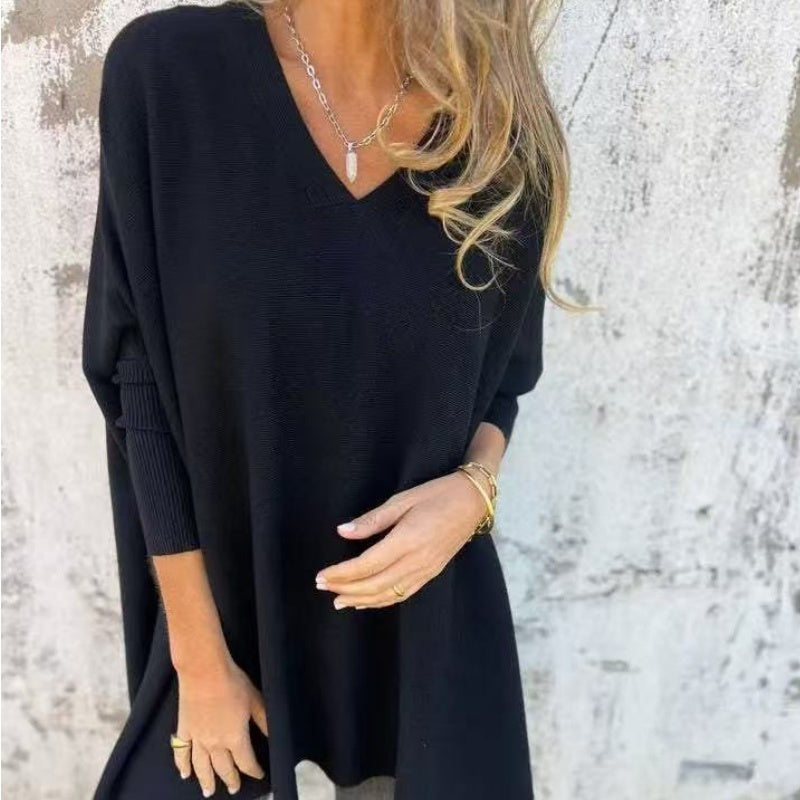 Livia | Bequem Oversized Strickoberteil mit V-Ausschnitt 1
