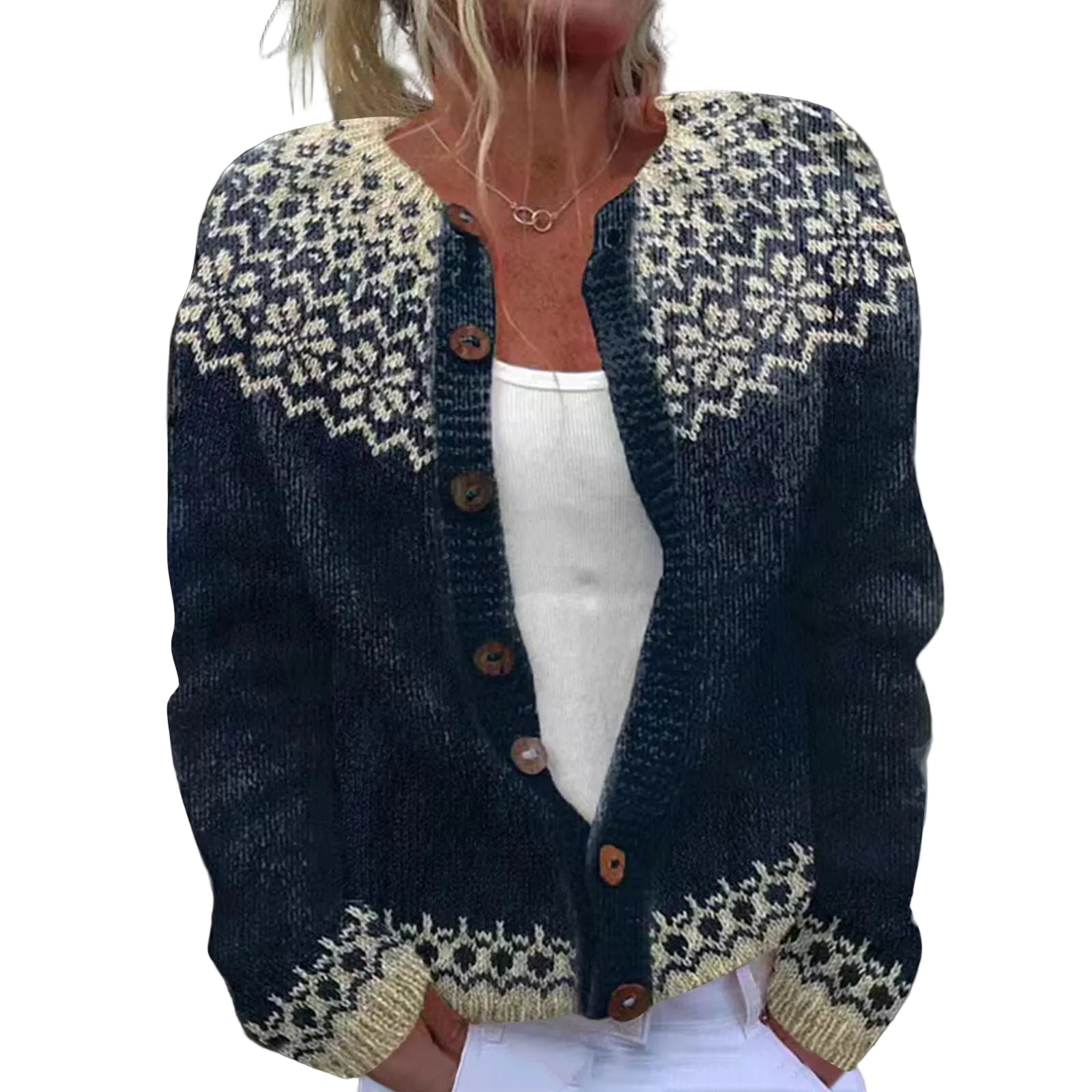 Lola | Strickjacke Damen – Kuschelig, Bequem & Praktisch mit Seitentaschen 0