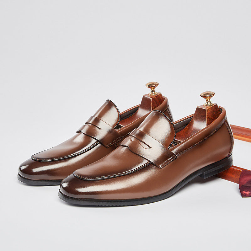 Lorenzo | Elegante Brünierte Herren Schuhe Pennyloafer 0