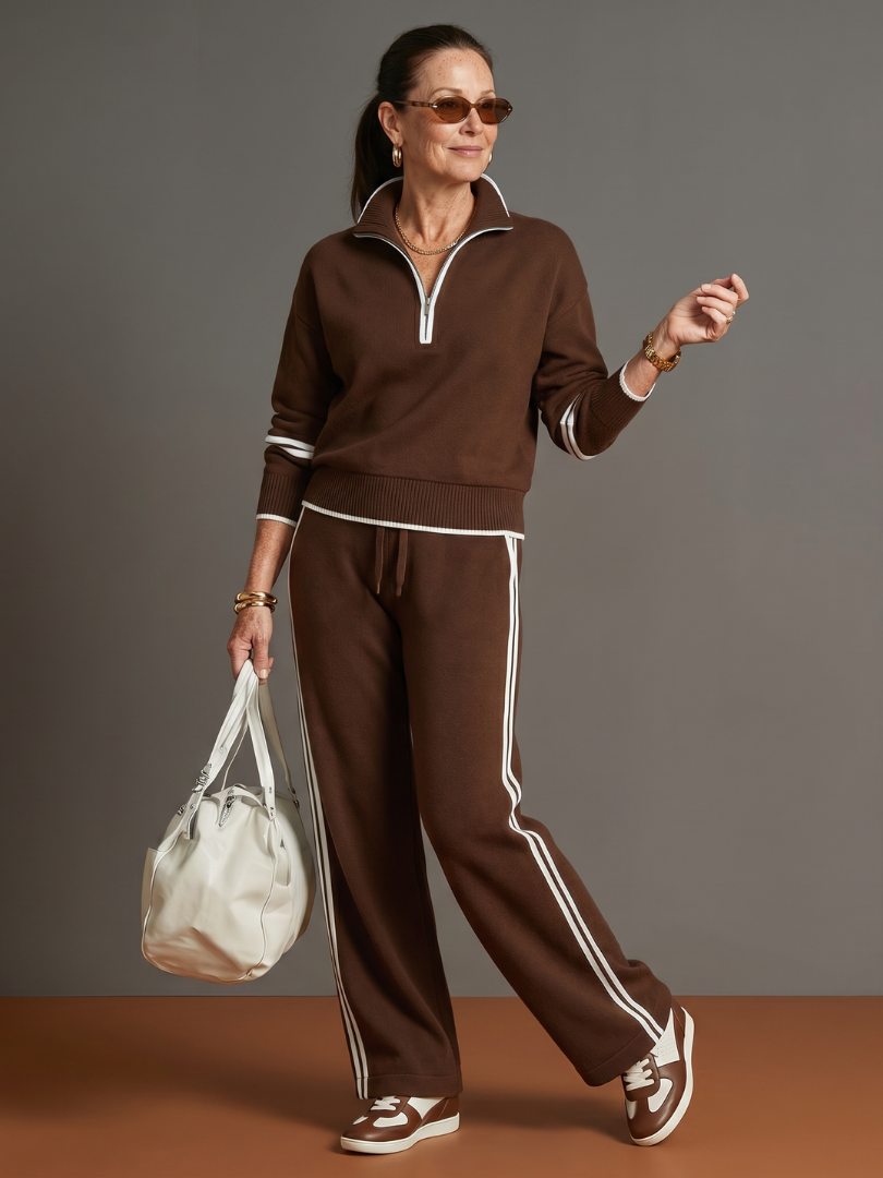 Lorenzo | Weiches, Bequemes Damen Set mit Langärmeligem Oberteil und Weit Geschnittener Hose 0