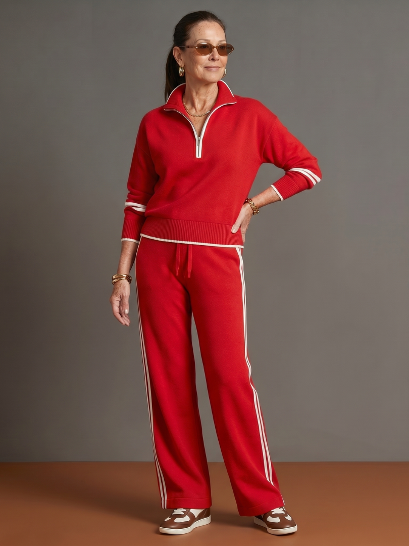 Lorenzo | Weiches, Bequemes Damen Set mit Langärmeligem Oberteil und Weit Geschnittener Hose 6