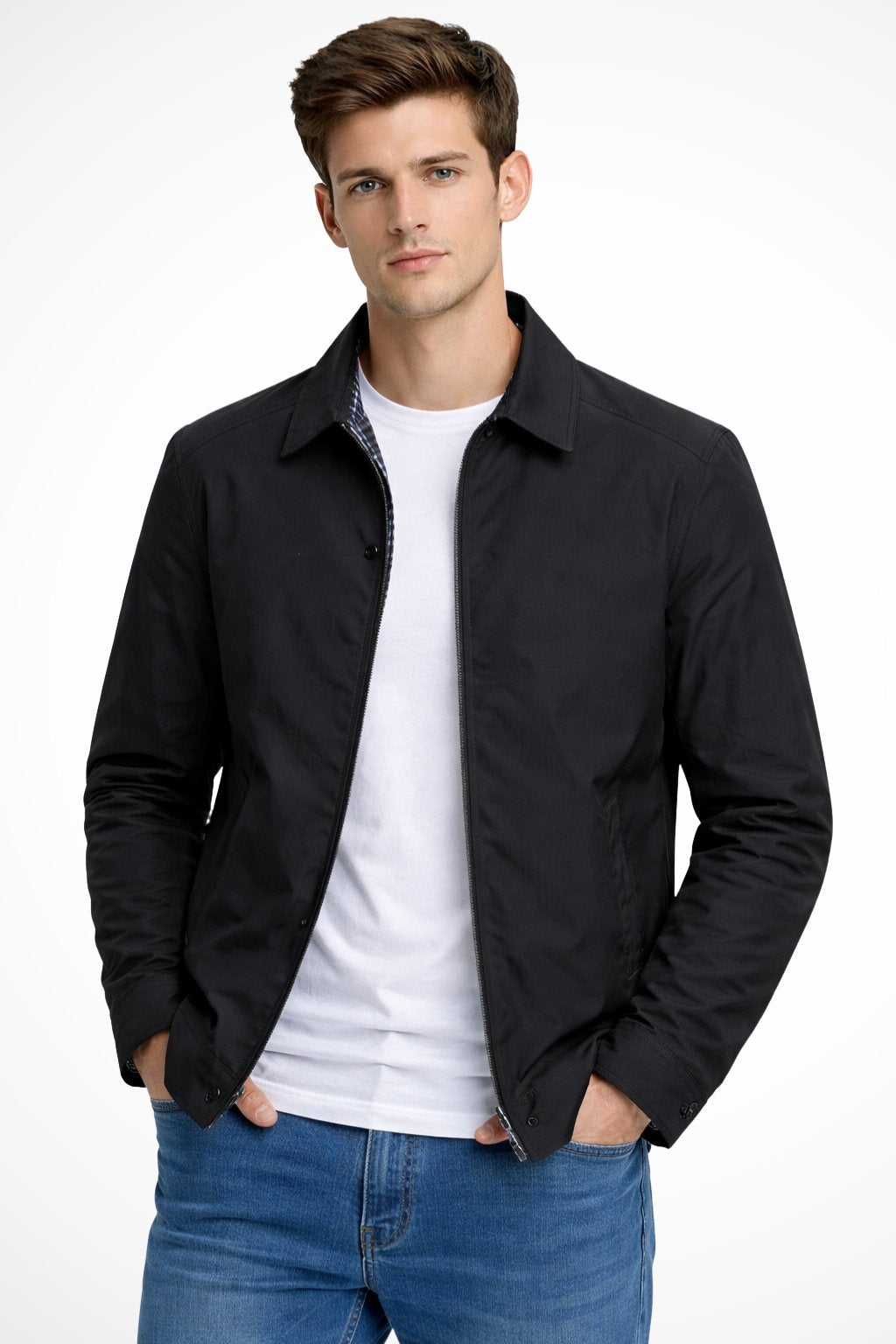 Luca | Klassische, Stilvolle &amp; Bequeme Herren-Harrington-Jacke 3