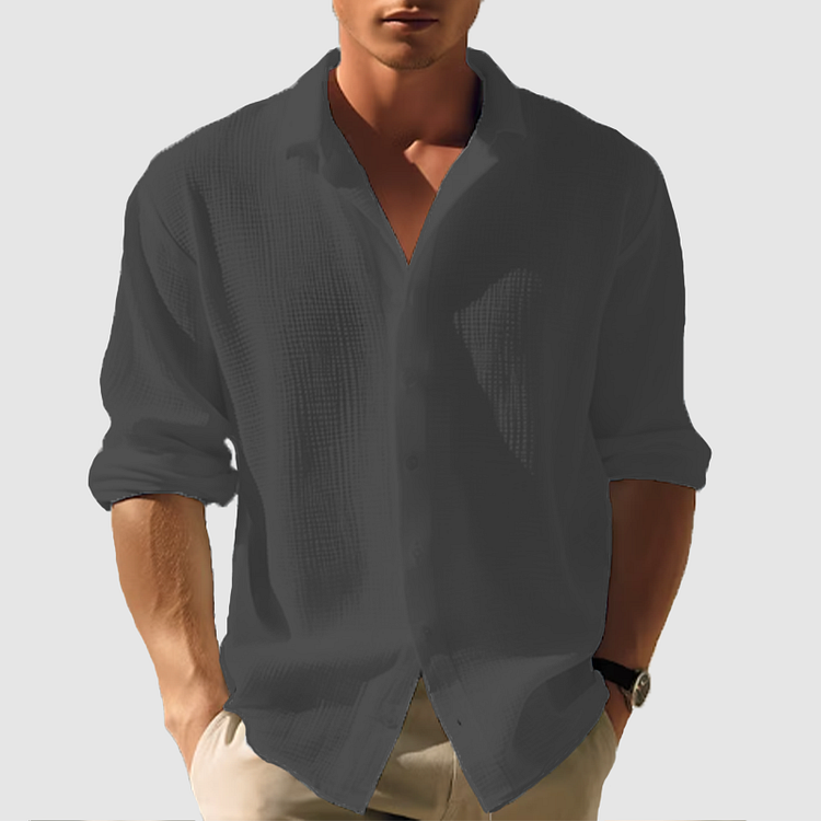 Lucas | Lässiges Herrenhemd mit Knöpfen 6