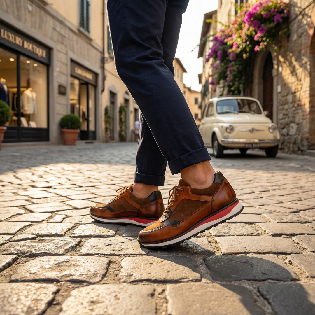 Lukas | Leder Sneaker Herren Schwarz Elegant Komfortabel Hochwertig 4