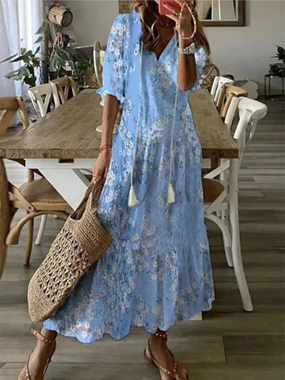 Luna | Boho-Maxikleid mit Print 5