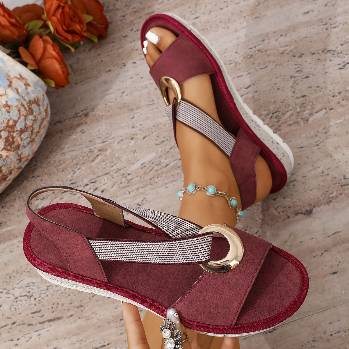 Luna | Elegante, Bequeme &amp; Stilvolle Küstensandale für Frauen 9