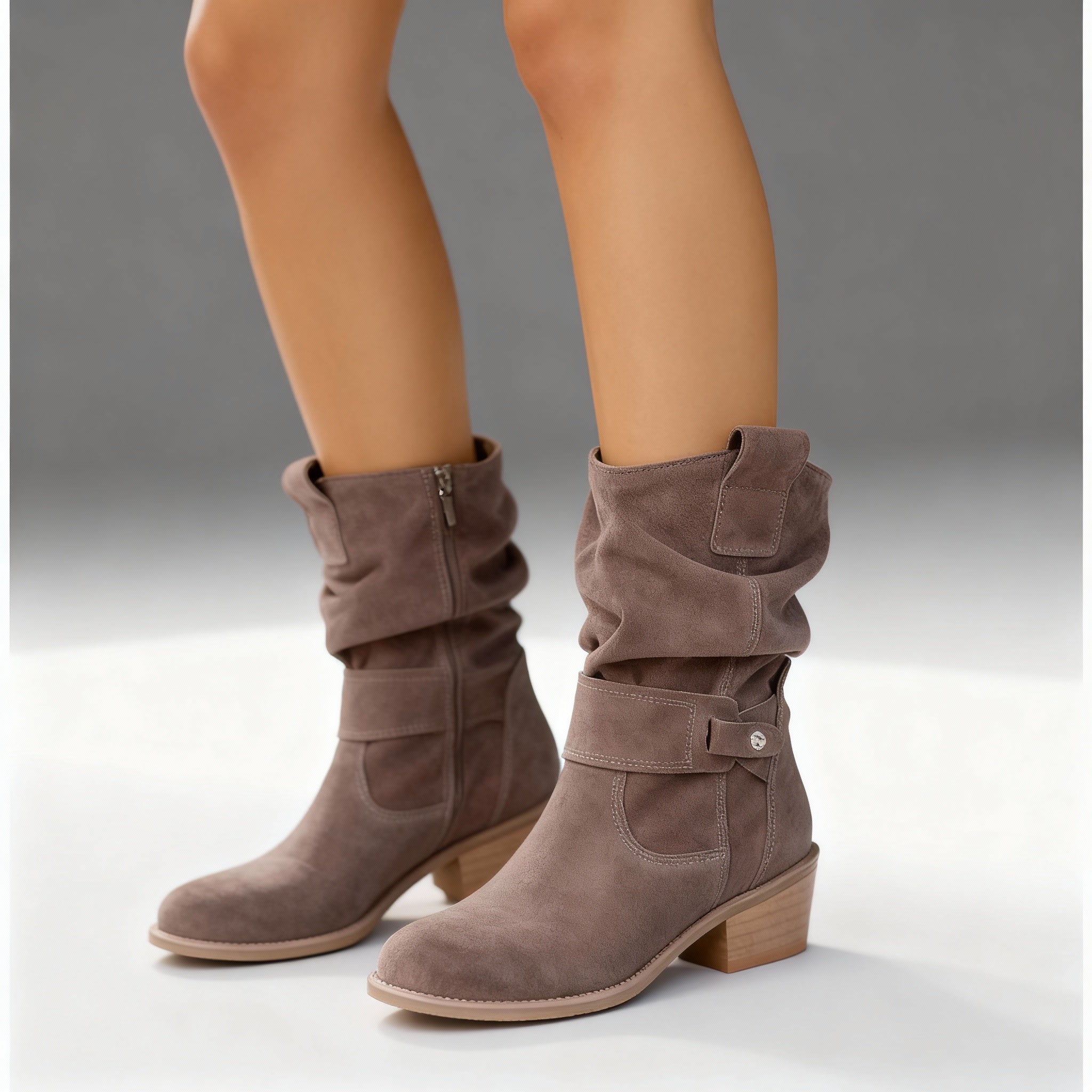 Luna | Stiefeletten Damen Elegant Schwarz Bequem Flach 2