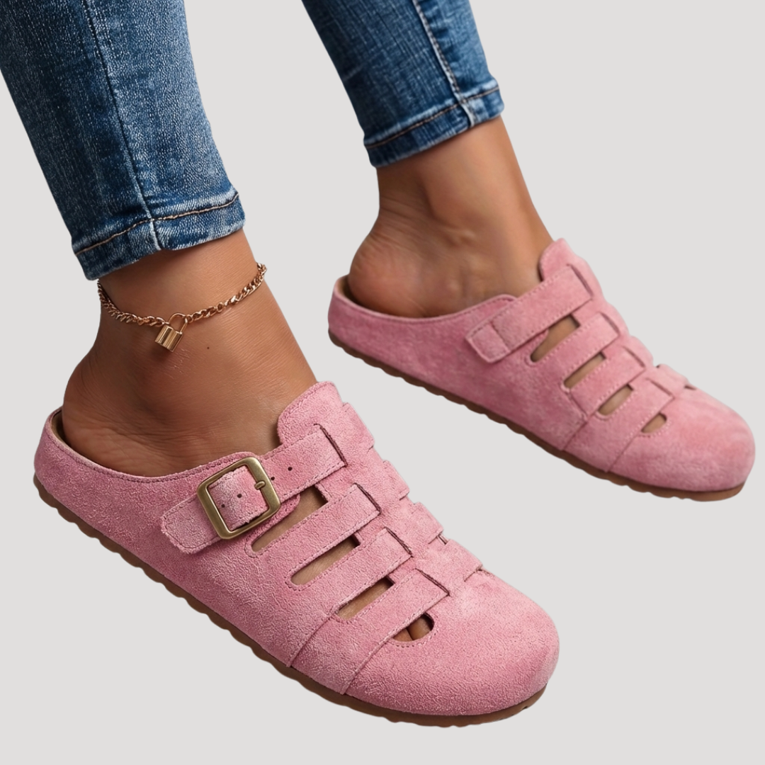Lydia | Damen-Clogs Geschlossene Zehen Schnallenverschluss Komfort 2