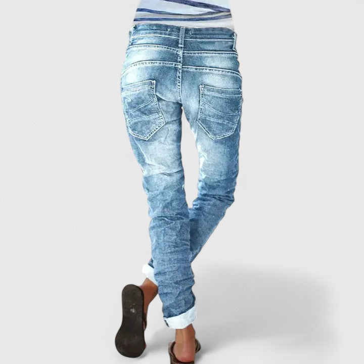 Marcella | Vintage-Inspirierte Distressed Damenjeans mit Weitem Bein 2
