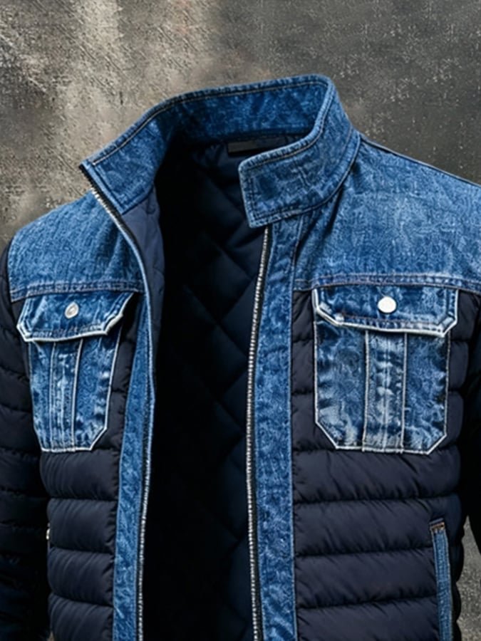 Maro | Stilvolle, Bequeme & Warme Herrenjacke aus Denim mit Thermo-Isolierung 2