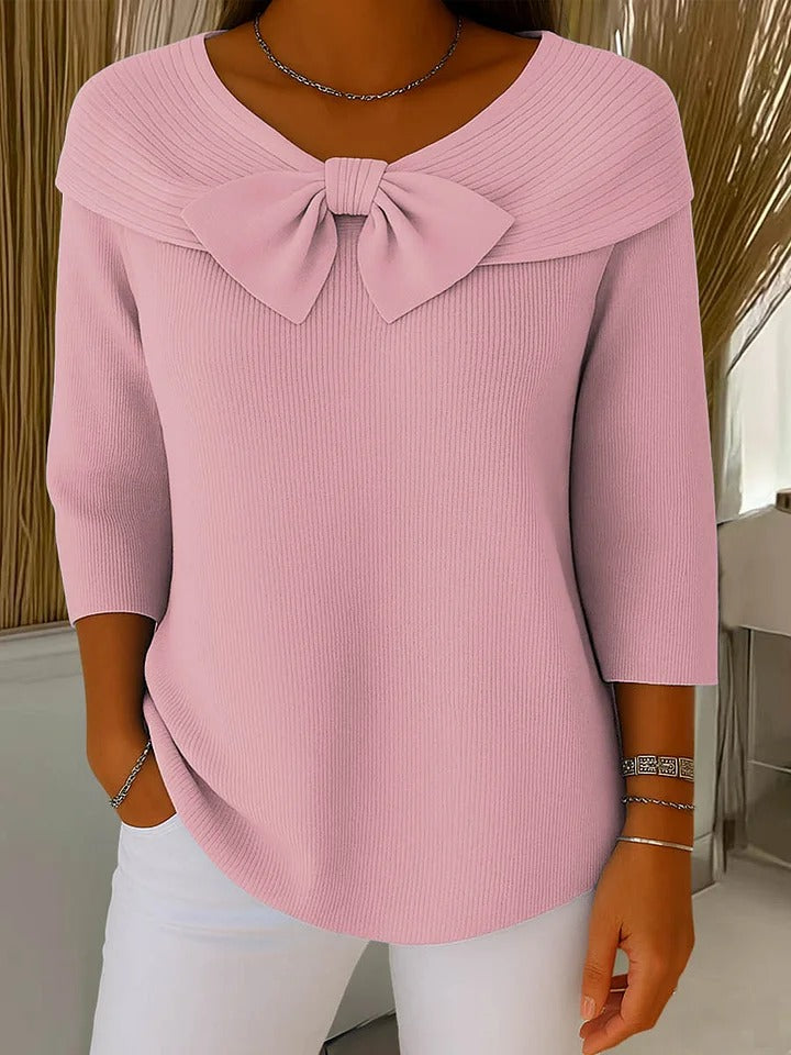 Martha | Eleganter Pullover mit Schleifendetail für femininen Charme 1