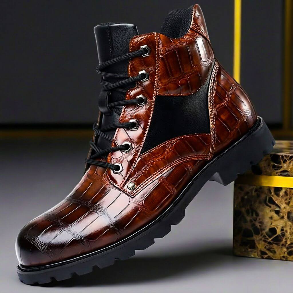 Mason | Urbane Stiefel aus geprägtem Leder 0
