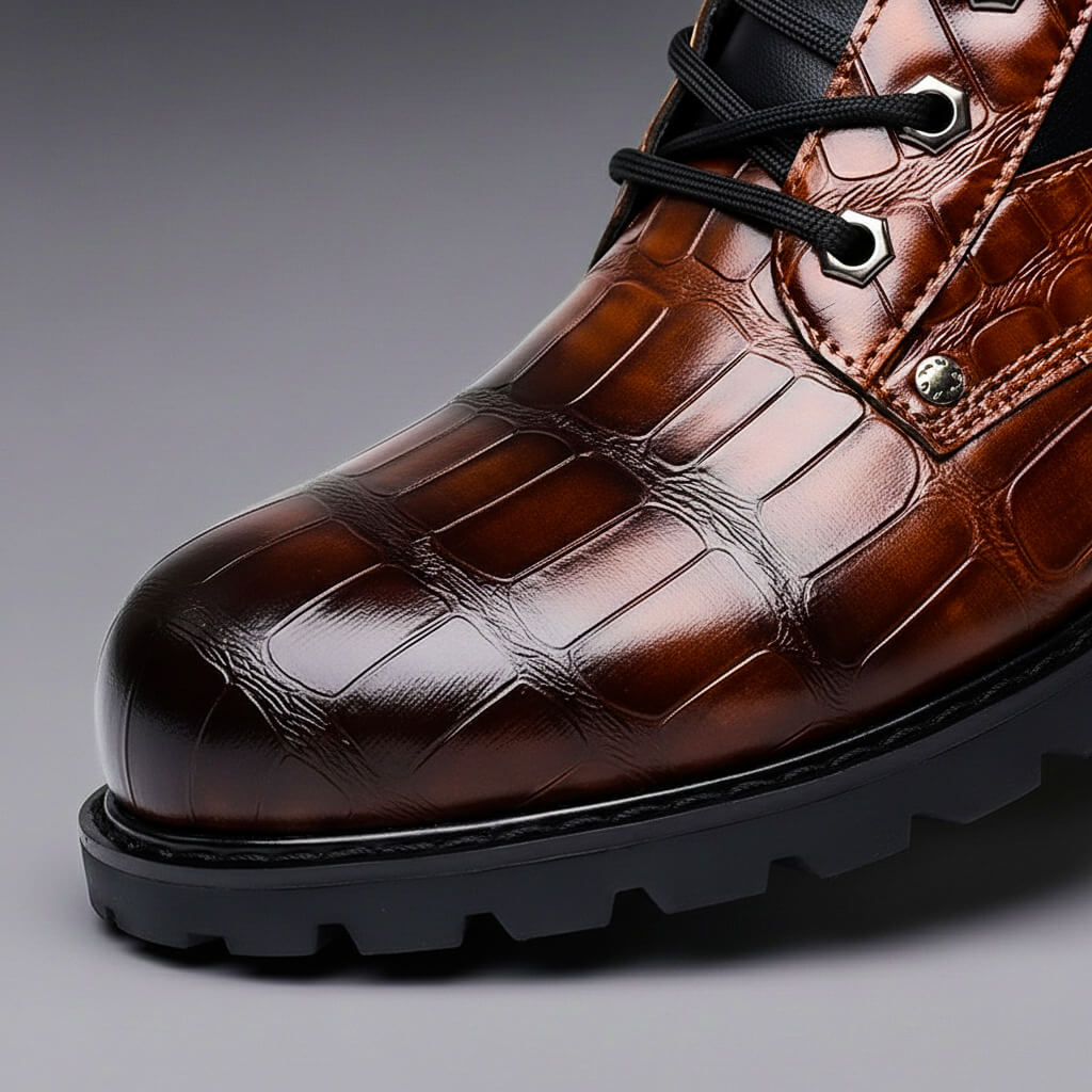 Mason | Urbane Stiefel aus geprägtem Leder 3