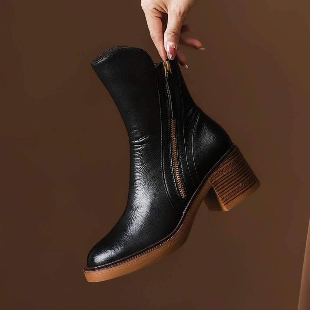 Mia | Elegante und stylische Lederstiefeletten 5