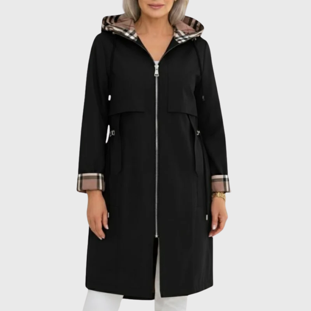 Mika | Lightweight Trench Coat Women Black Tailored Streamlined Fit 1