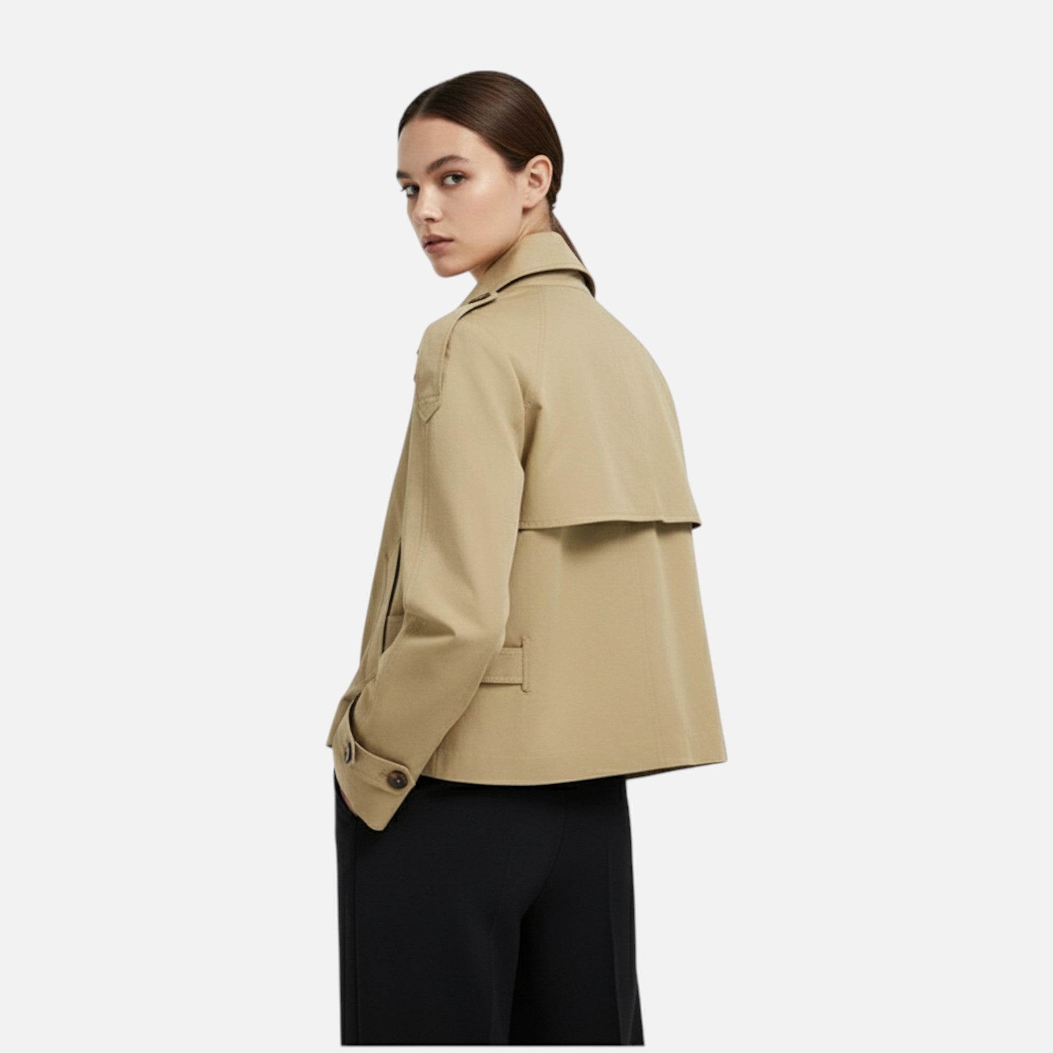 Mila | Kurzer Damen-Trenchcoat, schick und zeitlos 2