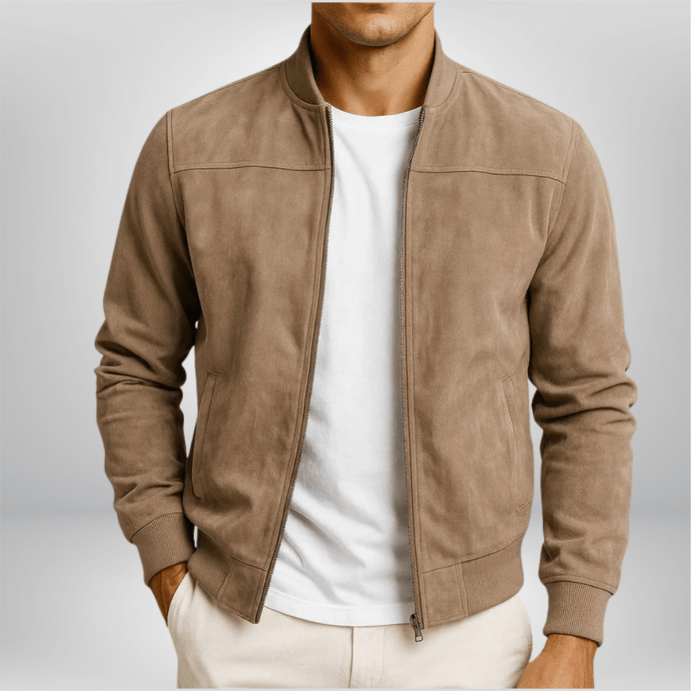 Milo | Elegante Damen Lederjacke im Minimalistischen Bomber-Design 0