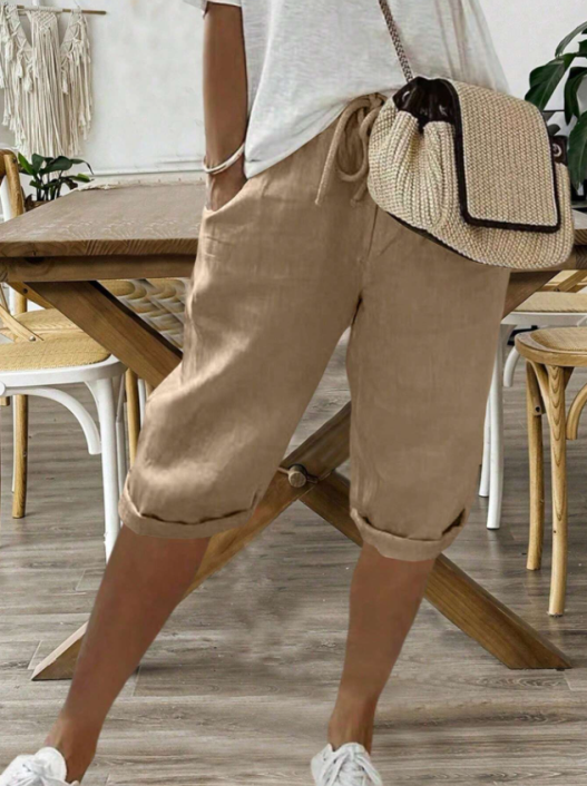 Mira | Damen Shorts Kurze Hosen Lässig Baumwollmischung Sommer Fit 0
