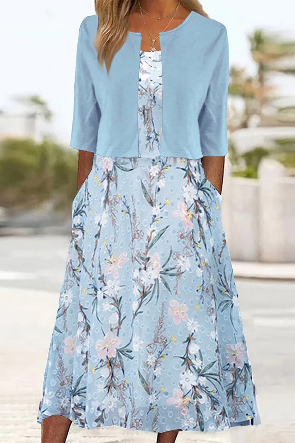 Mira | Elegantes Geblümtes Damenkleid – Bequem & Vielseitig für Jeden Anlass 0