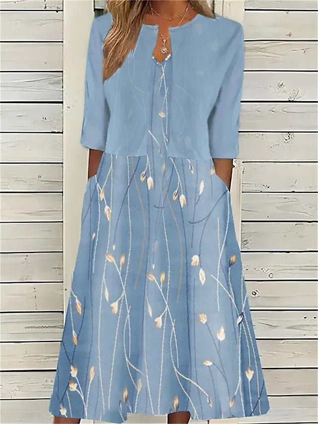Mira | Elegantes Geblümtes Damenkleid – Bequem & Vielseitig für Jeden Anlass 1
