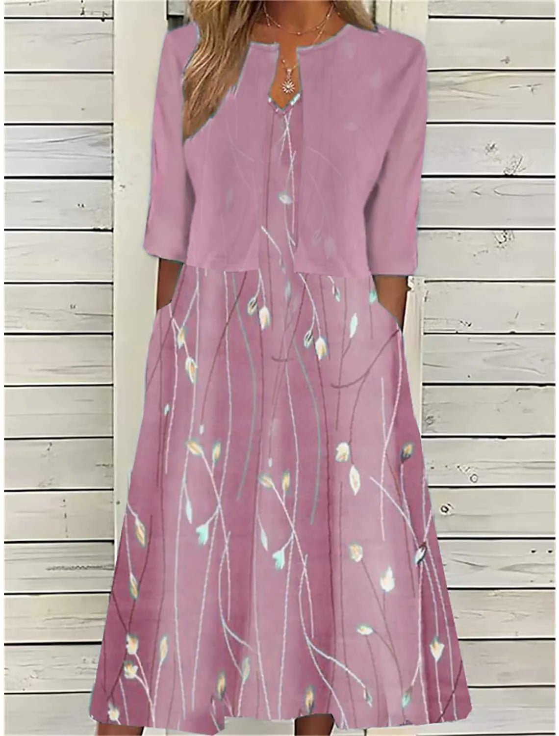 Mira | Elegantes Geblümtes Damenkleid – Bequem & Vielseitig für Jeden Anlass 4