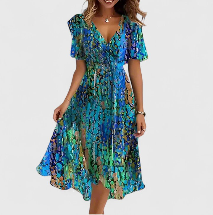 Mira | Elegantes, Charmantes & Fließendes Festliches Kleid für Damen mit Blumenmuster 1