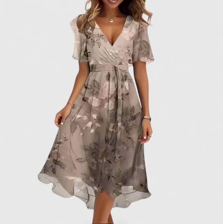 Mira | Elegantes, Charmantes & Fließendes Festliches Kleid für Damen mit Blumenmuster 7