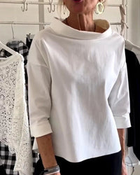 Clara | Elegantes und bequemes Bateau Ausschnitt Oberteil