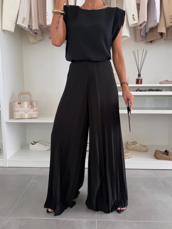 Mirabelle | Elegantes Twin Set Damen – Ärmelloses Oberteil & Weite Beine für Warme Tage 5