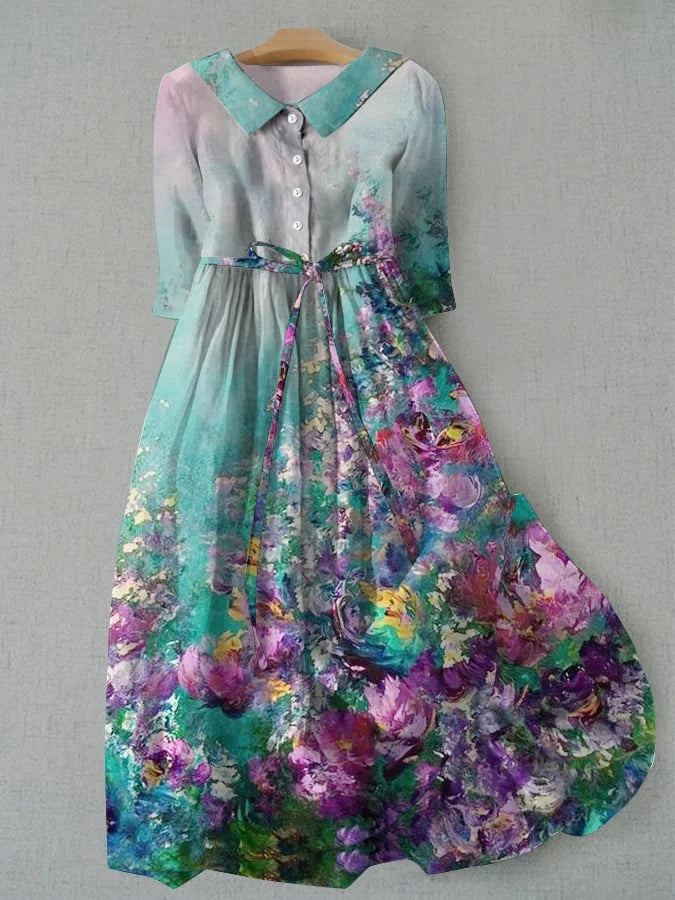 Mivara | Vintage Blumendruck Festliche Kleider Damen 0