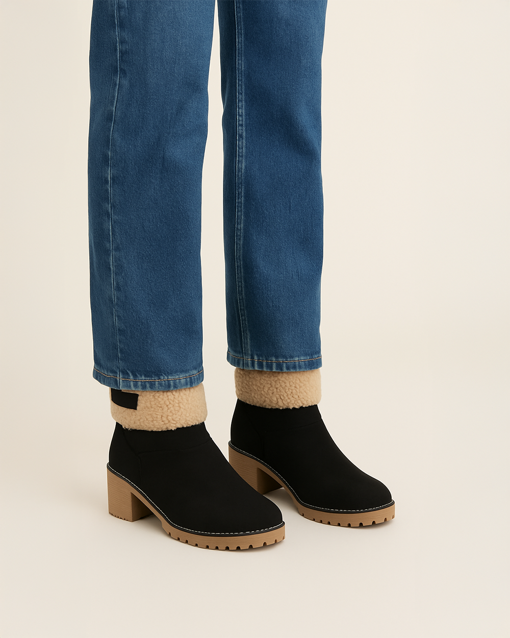 Blockabsatz Winterstiefel mit warmem Futter