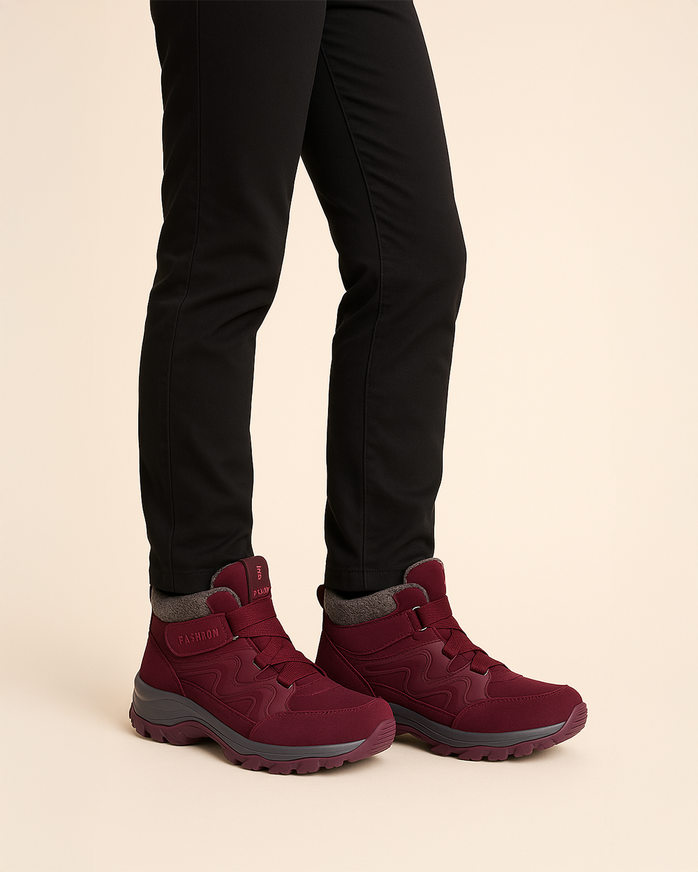 Mid-Cut Wanderschuhe mit ergonomischer Sohle und Warmfutter