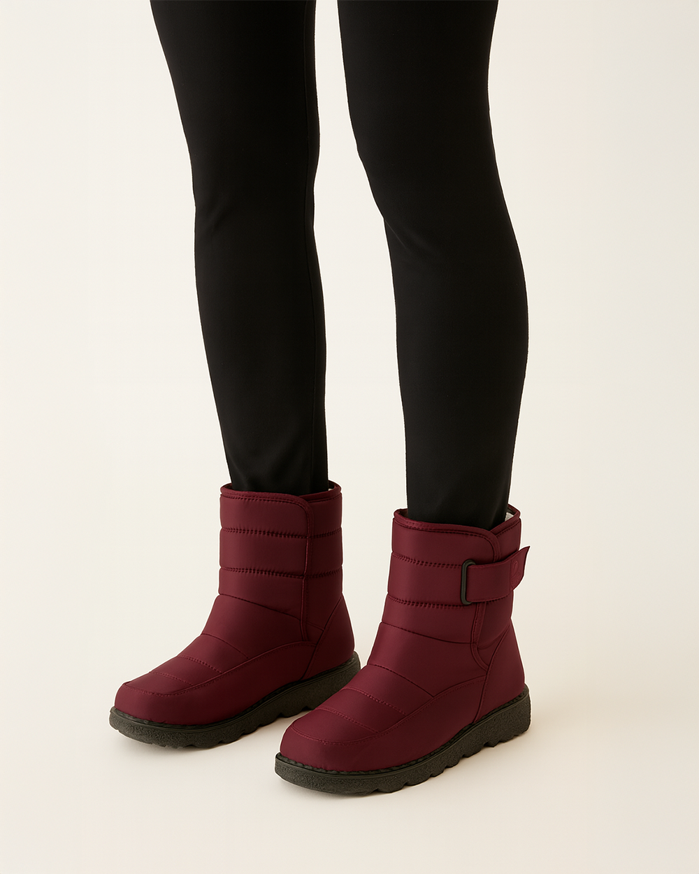 Gefütterte Winterstiefel mit Profilsohle