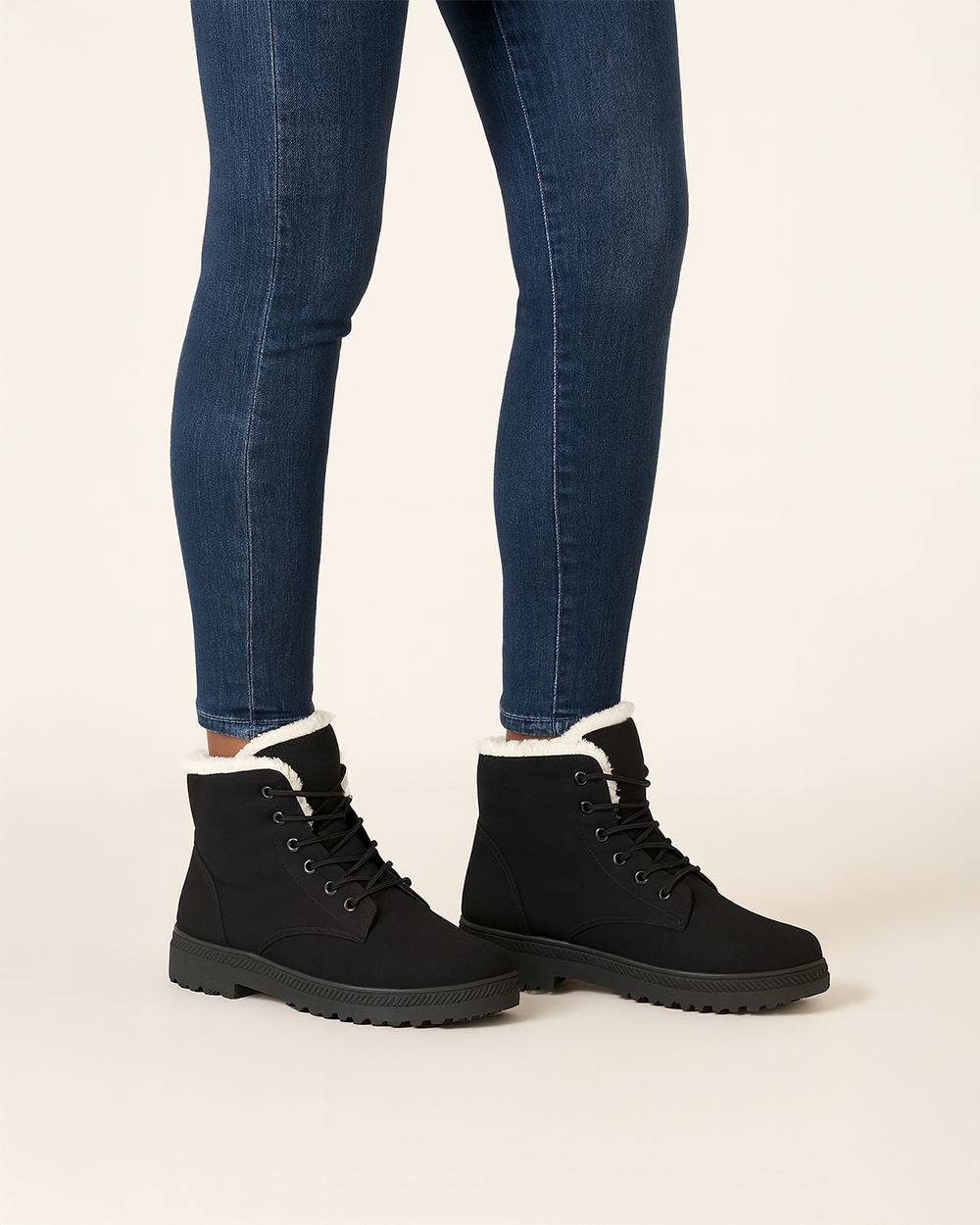 Schnür-Winterstiefel mit Warmfutter
