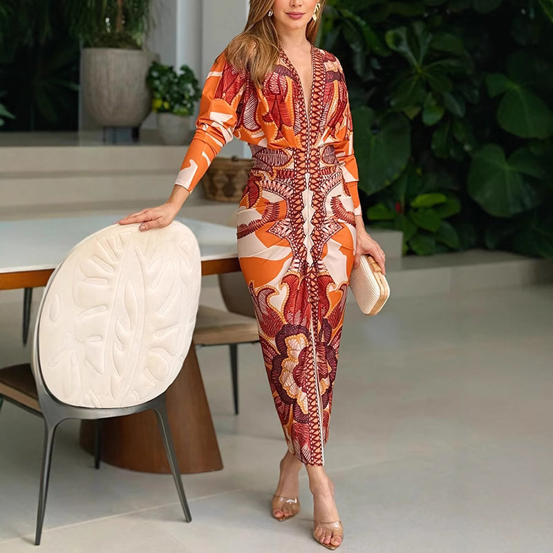 Narcissa | Elegantes, Figurbetontes Festliches Kleid für Damen mit V-Ausschnitt 0