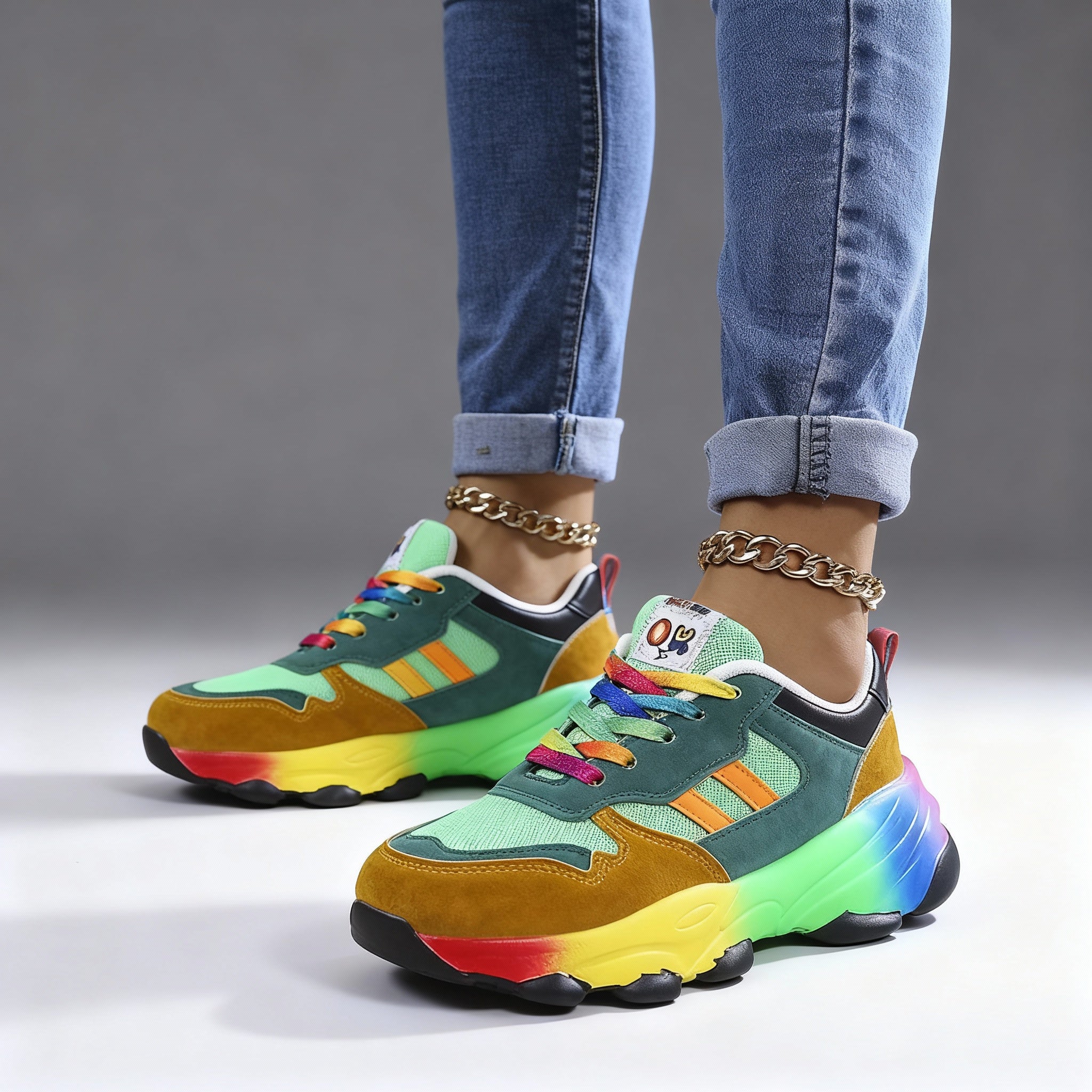 Natalie | Orthopädische, leichte, mehrfarbige Sneaker 6