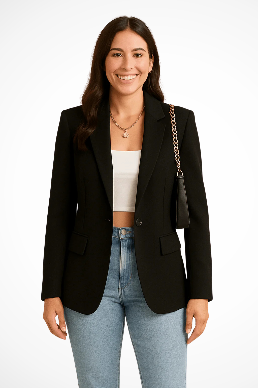 Nicolette | Eleganter, Maßgeschneiderter Damen-Blazer mit Ein-Knopf-Verschluss 0