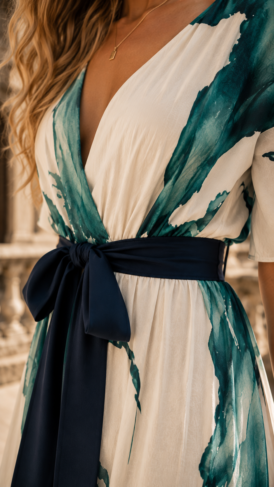 Nivara | Elegantes Maxikleid Sommer – Fließend, Kunstvoll &amp; Festlich 3