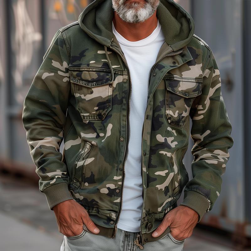Olijve | Camouflage-Cargojacke – Funktionell, Strapazierfähig & Stilvoll 0