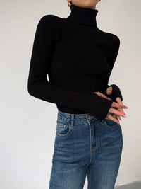 Eleanor | Zeitloser und eleganter gerippter Rollkragenpullover