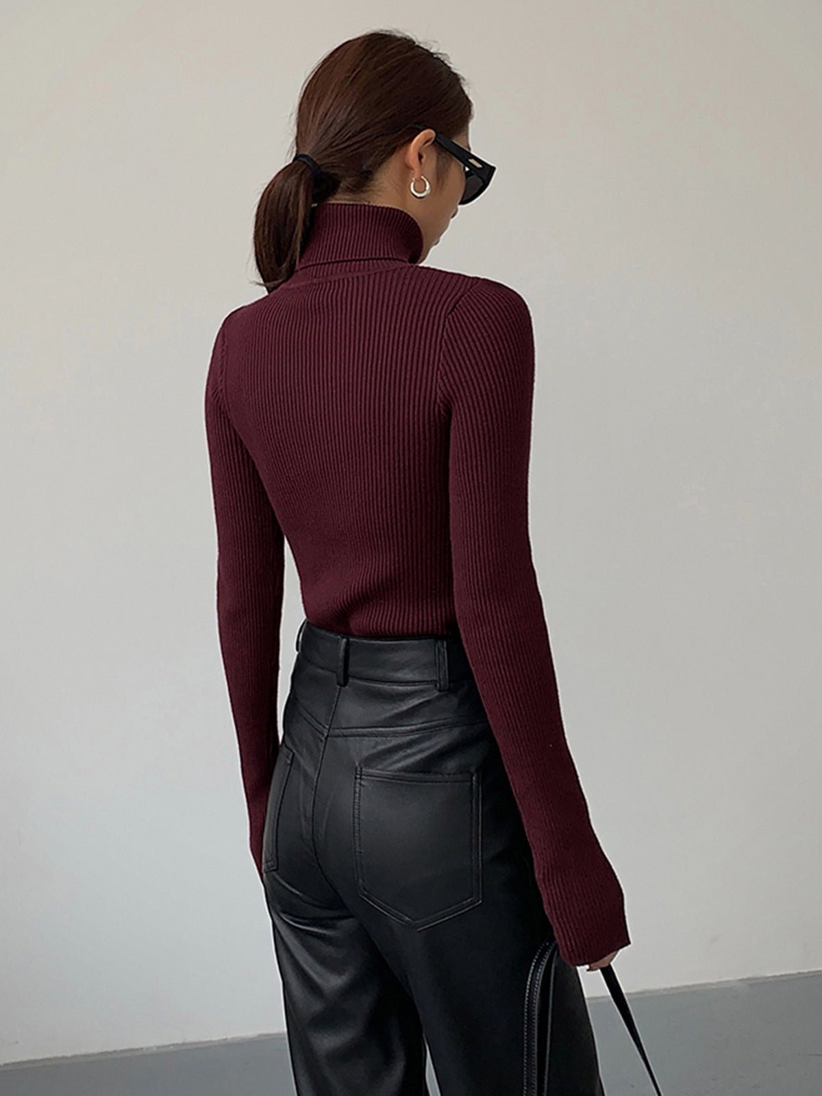 Olivia | Eleganter und schlichter Rippstrick-Rollkragenpullover 5
