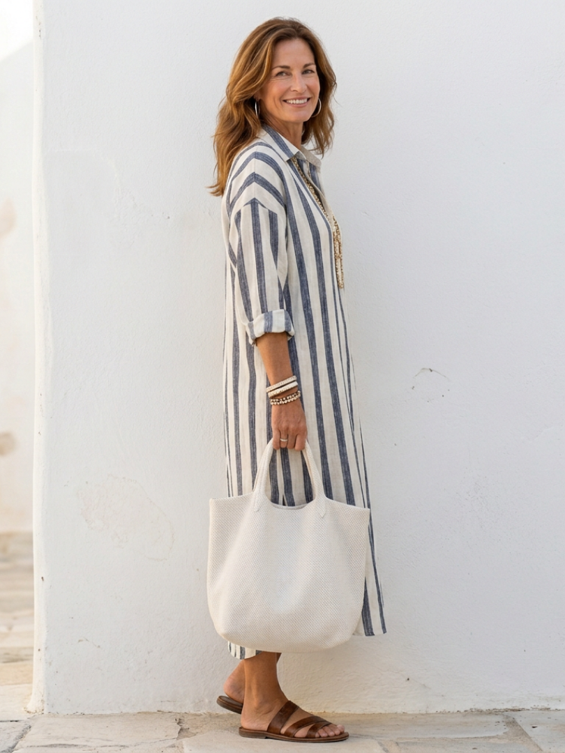 Olivia | Elegantes, Atmungsaktives Midi-Hemdkleid für Damen – Stilvoll & Vielseitig 1