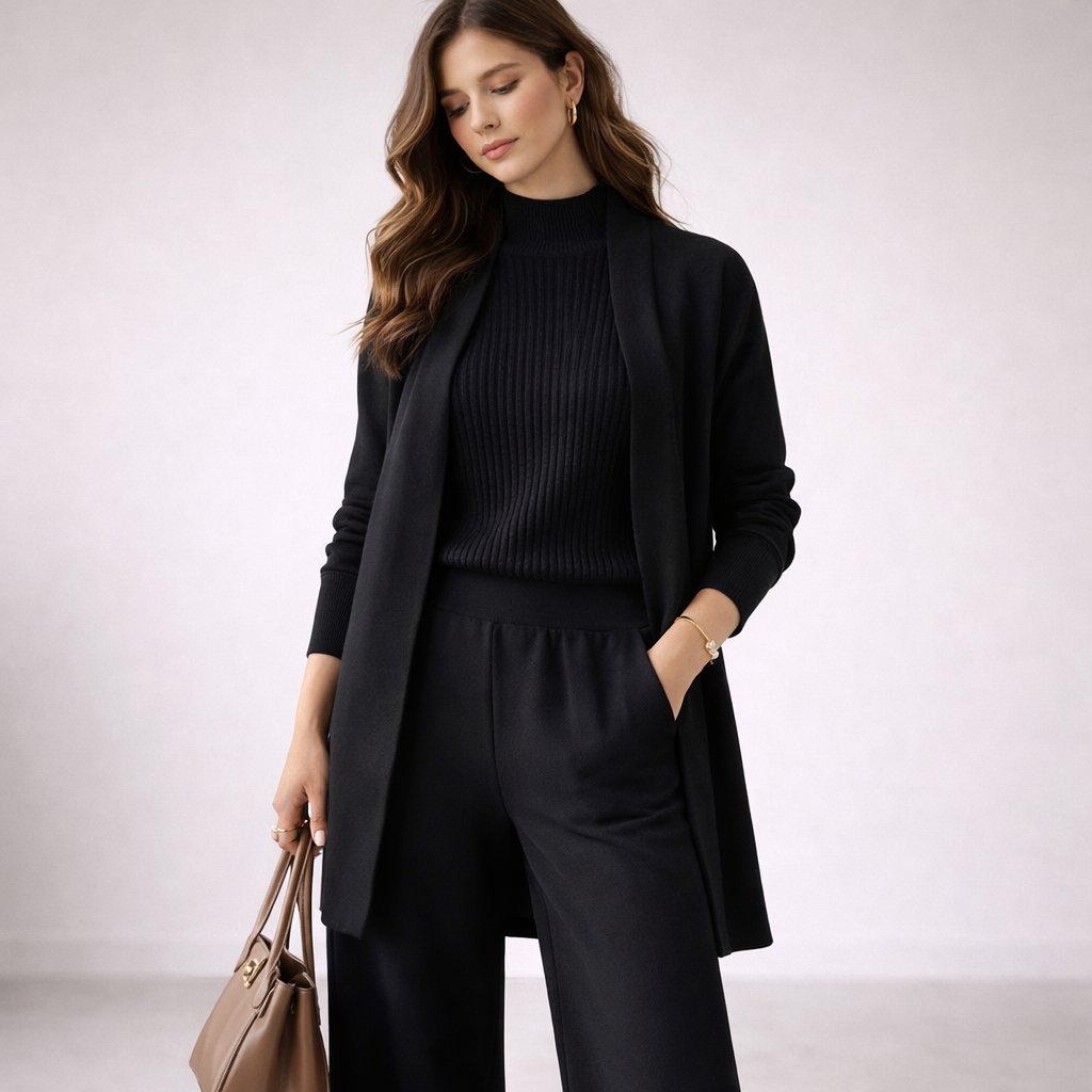 Olivia | Elegantes dreiteiliges Strick-Loungewear-Set 2