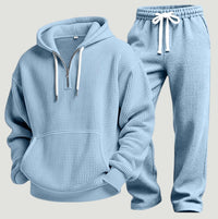 Milan | Atmungsaktives Waffelstrick Hoodie und Jogginghose Set