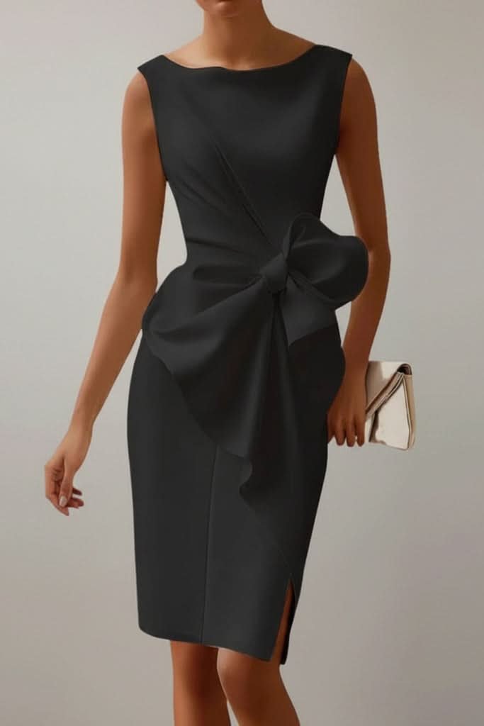 Penelope | Elegantes ärmelloses Cocktailkleid mit Schleifendetail 5
