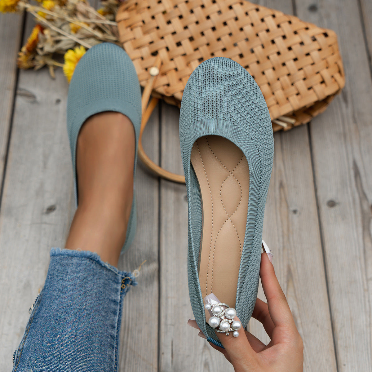Petra | Orthopädische, atmungsaktive Flyweb-Flachschuhe 9