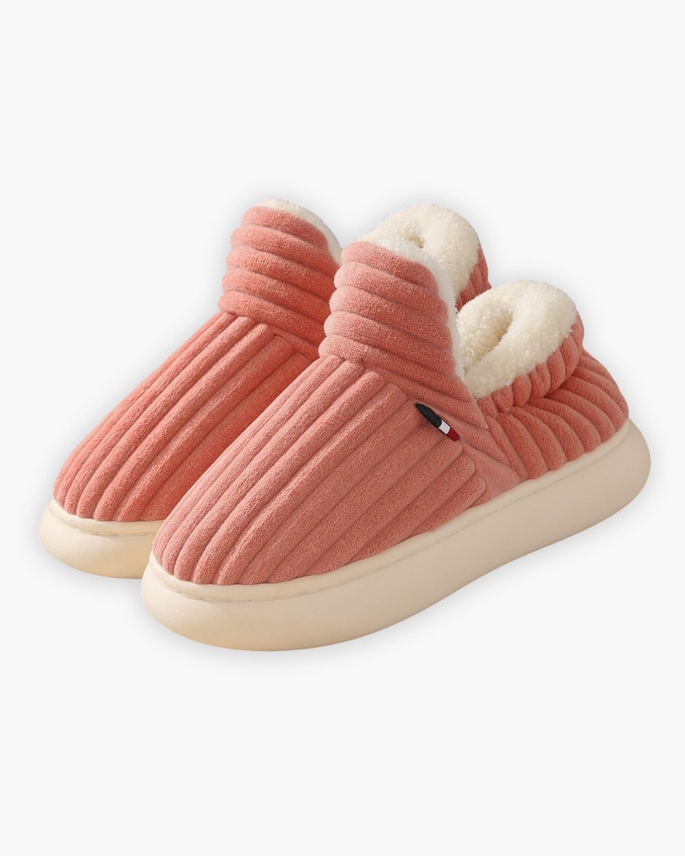 Gefütterte Hausschuhe mit rutschfester Sohle
