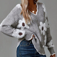 Mia | Stilvoller und eleganter Pullover mit Blumenmuster